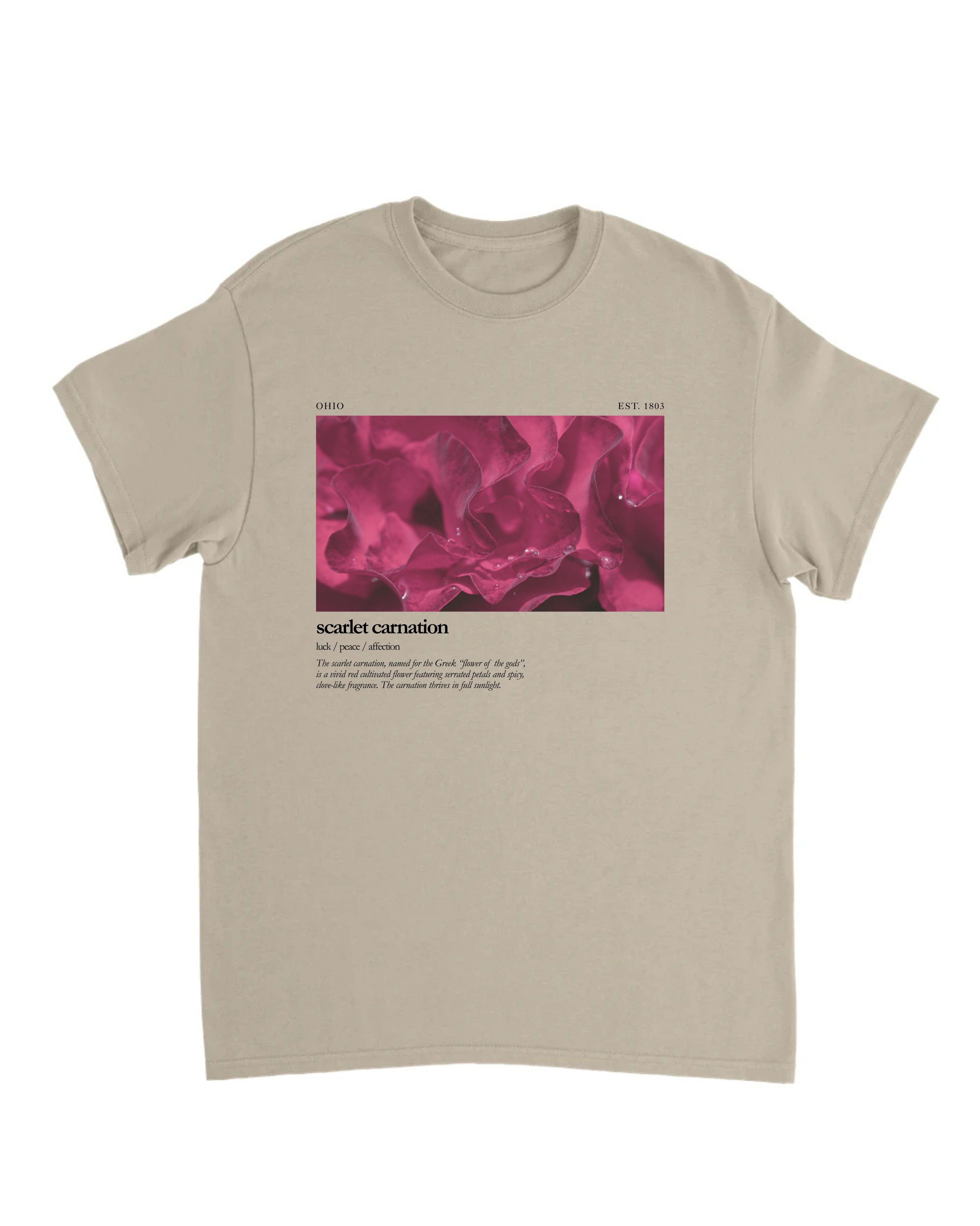 Ohio Scarlet Carnation Tee