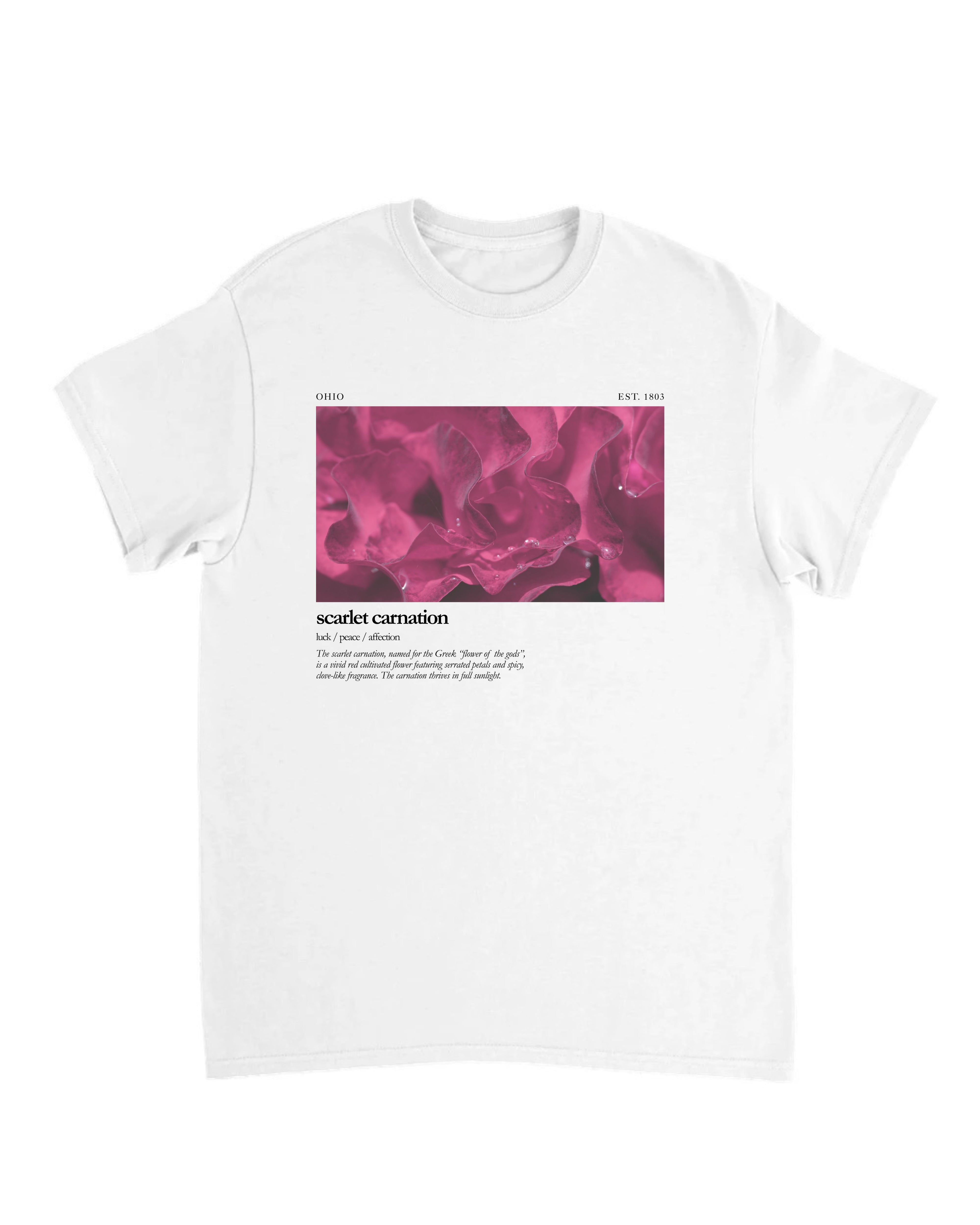 Ohio Scarlet Carnation Tee